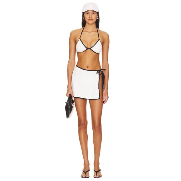 Good American Other - Good American Swim Wrap Skirt in White 001 XSmall New Womens Coverup